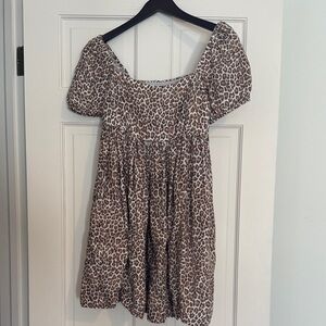 J. Crew Animal Print Smocked Dress